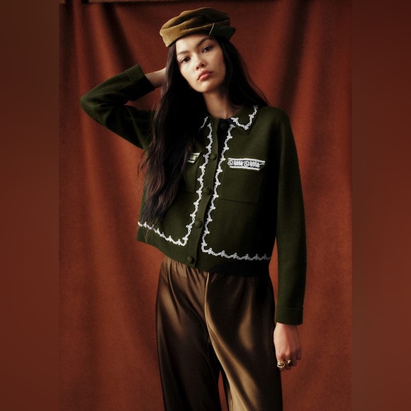 Sezane BETTY CARDIGAN - SÉZANE X BAZISZT $195 New without tag - Picture 3 of 13